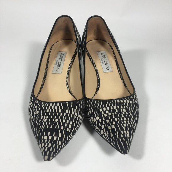 Jimmy Choo Aza Kitten Heels Geometric Print - Picture 12 of 12